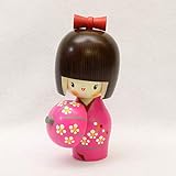 昔ながらの【こけし 春うらら】 日本のおみやげ 日本製 全長14cm