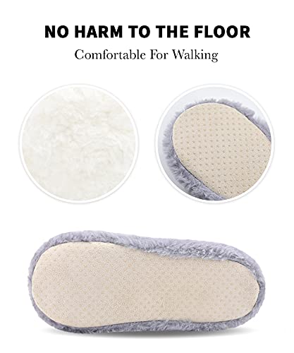 Image of DICUIRD Women's Animal Gripper Slipper Socks, Soft Sole Fuzzy Indoor House Socks