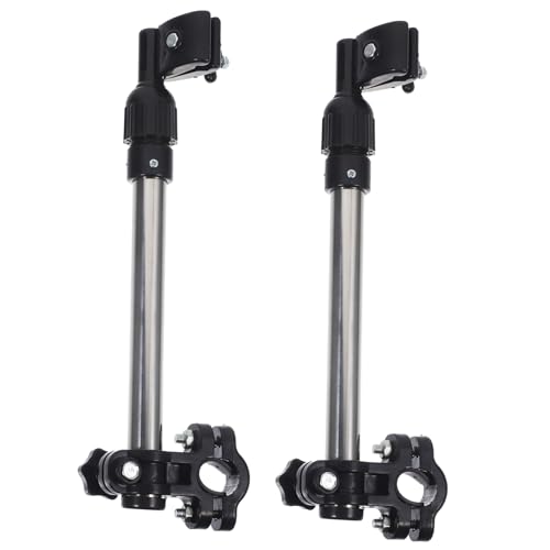 GANAZONO 2piezas Soporte De Paraguas para Bicicleta Soporte y Compatible Sillas De Playa y Sillas De Ruedas De Fabricado Inoxidable Protección Solar y Lluvia