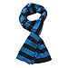 Premium Soft Knit Striped Scarf - Different Colors Available (Blue & Black)