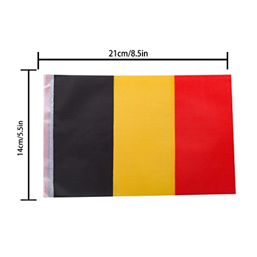 TSMD Belgium Flag, 100 Feet Belgian Flag National Country World Pennant Banner Flags String,International Party Decorations for Grand Opening,Olympics,Bar,School Sports Events,Festival Celebration