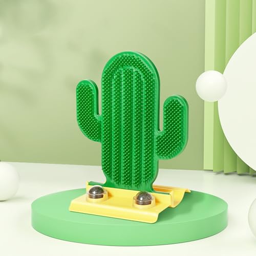 Griffoir pour chaton anti-griffures : tapis cactus interactif avec herbe à chat - 7