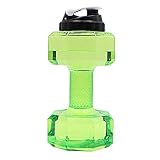 Wasserbeutel Gym Hantel Wasserkocher Sportflasche 2.2 LDumbbells Große Wasserflasche Sport Laufen Fitness Wasserkocher Gym Wasserflaschenhalter Wasserflasche Sport Kombination ( Color : Green )