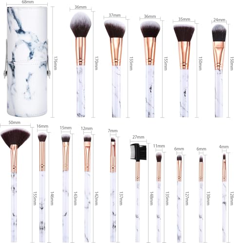 DUAIU-Makeup-Brushes-Set-Make-Up-Brushes-Professional-15Pcs-Marble-Makeup-Brush-Set-for-Foundation-Powder-Concealers-and-Eyeshadow-with-Exquisite-Marble-Bucket-Gift-Box