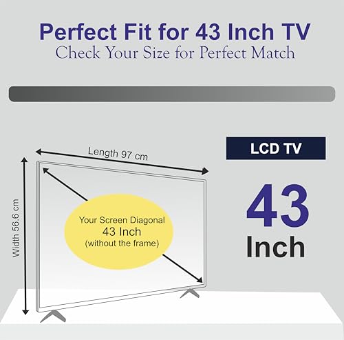 Image of OHAYO 43 Inch Acrylic TV Screen Protector | Compatible with All 43 Inch LED, LCD, OLED, QLED & Smart TVs | 3mm Clear Protective Shield | Not Tempered, Not Glass | 9H Hardness | Military Strength | Scratch Resistant | Splash Resistant | Ultra HD Clarity | Easy Installation