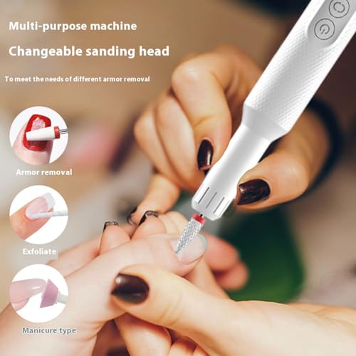 Lime à ongles électrique portable : accessoires de manucure pour polir et modeler