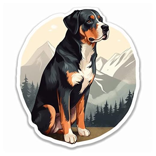 Yoonek Graphics Greater Swiss Mountain Dog Vinyl Decal Sticker for Car, Laptop, Tumbler, More. #007650-6