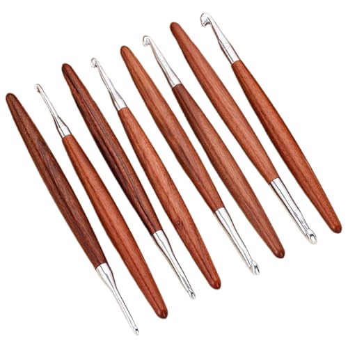 Juego de 8 agujas de ganchillo ergonómicas de 0,12 a 0,28 pulgadas para principiantes y adultos