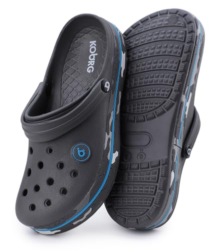 Image of KOBURG Lite Men's Super Stylish Clogs | Casual Walking Clogs | Sandals with Adjustable Back Strap for Men | Comfortable & Light Weight | Stylish & Anti-Skid | Waterproof | Gents /Boys KF-414