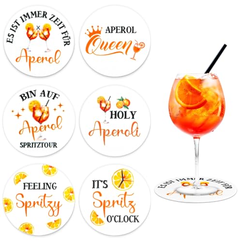 TUZELIYA 6 sottobicchieri Aperol