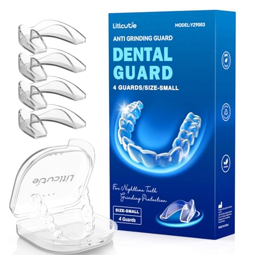 Image of Anti Grinding Guard, Mouth Guard for Grinding Teeth at Night, Night Guards for Teeth Grinding, Reusable Guards for Sleeping, 4 Pack /Small Size, Transparent