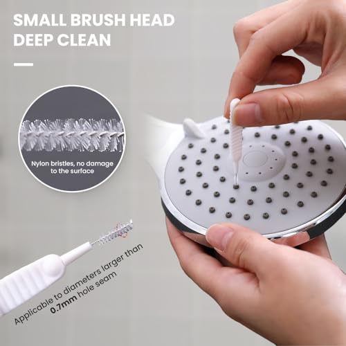 Image of Shower Head Cleaning Brush for Small Hole, 2025 New Anti-Clogging Nozzle with Storage Boxes, Multifunctional Shower Cleaning Tools, Showerhead Cleaning Brushes Picks for Bathroom (10PC)
