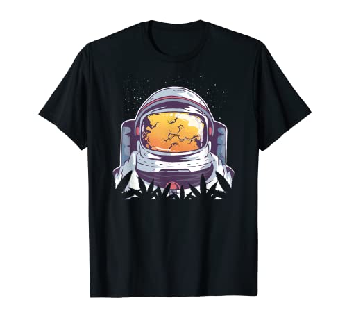 Weed Astronaute Space Cannabis Leaf Pot Marijuana Stoner Cadeau T-Shirt Cover