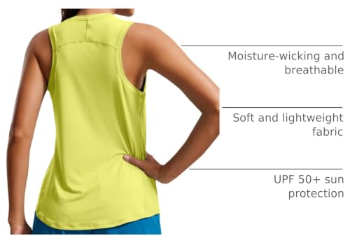 Image of CRZ YOGA Lightweight Racerback Tank Top | Workout, Moisture Wicking, Classic Fit, Hip Length, Reflective Spots, Sleeveless Shirts for Women