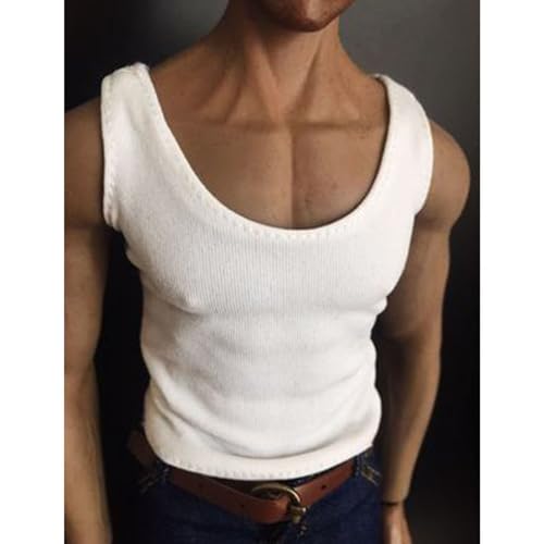 Vêtement poupée homme 1/6 blanc ajusté pour éviter les plis textiles