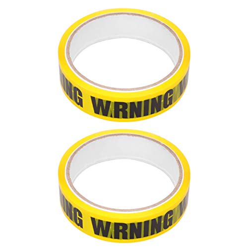 JECOMPRIS Nastro Adesivo Di Sicurezza Confezione Da 2 Nastro Adesivo Di Avvertimento Autoadesivo Nero E Giallo Rotolo Da 25 M Per Uso Industriale E Edile