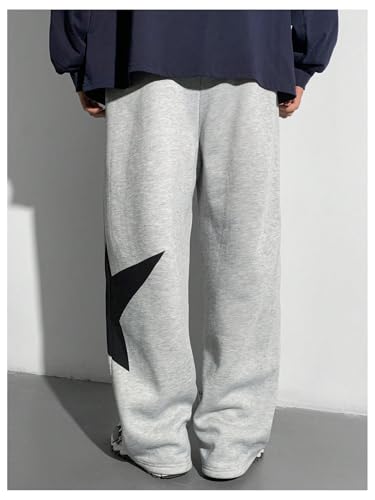 GORGLITTER Boy's Star Baggy Pants Graphic Elastic Waist Wide Leg Sweatpants3
