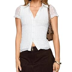 Button Up Lace White