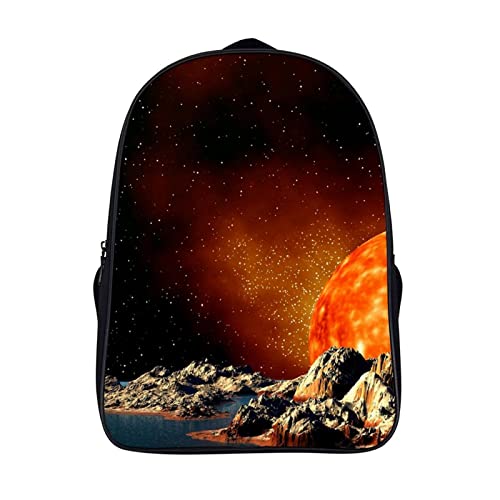 Sac à dos scolaire Planet Rises pour enfants et adolescents - Cartable décontracté 40x28x16cm