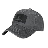 Skyrim Unisex Denim Baseball Cap Vintage Washed Adjustable Fitted Ball Hat Deep Heather