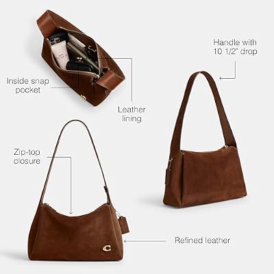 COACH Women's Suede Lola Shoulder Bag