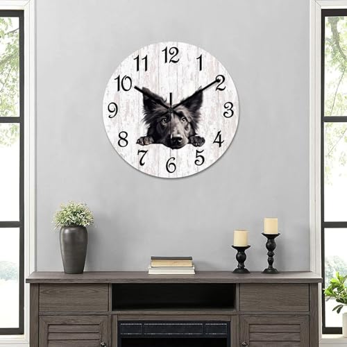 Reloj de pared de pastor belga para decorar salones y cocinas 7