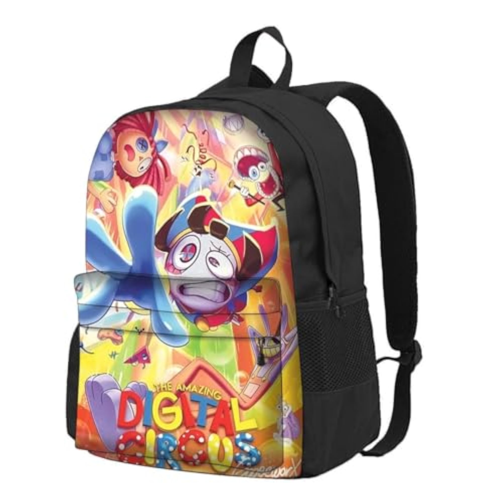 Funny Digital Circus Clown Jester Backpack, Casual Daypack