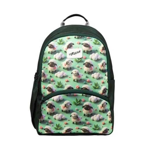 Image of F Gear Brio Kids Backpack|Water-Resistant Polyester|2 Spacious Compartments with Front Pocket & Bottle Holder Adjustable Shoulder Straps|Durable YKK Zippers