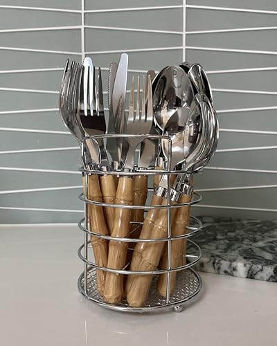 Image of Gypsy Color Beyond Bamboo Stainless Steel Flatware Collection, Set of 16