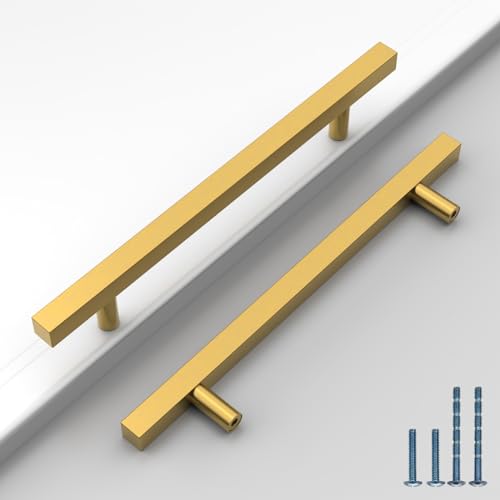 Astre 10 Pack Gold Kitchen Cupboard Handles 160mm Stainless Steel