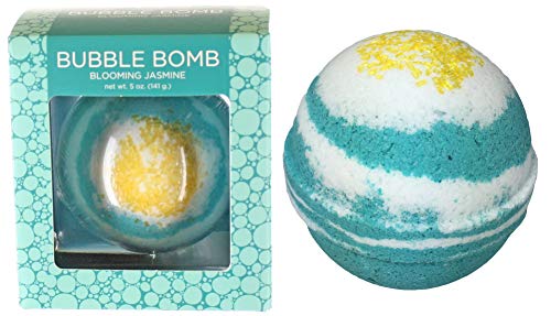 Blooming Jasmine Bubble Bath Bomb in Gift Box - Large Lush Spa Fizzy Kit, Best Gift Idea for Women, Moms, Teens, Girls - Homemade by Moms in The USA - Two Sisters Spa