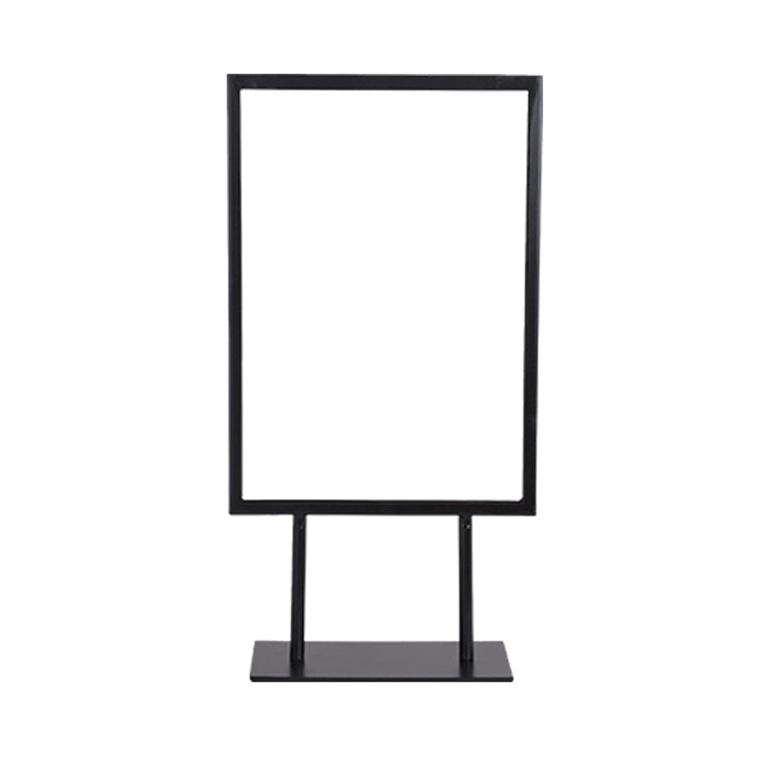 Restaurantes Soporte de pantalla Soporte de signo de pedestal 8,5 x 11 pulgadas Piso de pie Poster Soporte de signo de acero recubierto de acero negro Tableros de carteles verticales y horizontales So