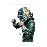Fernando Alonso 2023 Leinwand-Poster, Wandkunst, 