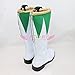 Yuanplate Tommy Green Ranger Cosplay Shoes Boots Party Unisex White Leather Shoes Boots (Male US 9.5/EU43)