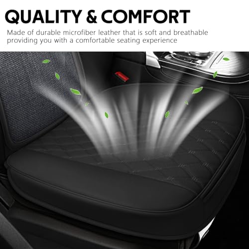 wuyaoyao Leather Car Seat Cover, Front Bottom Seat Cushion Cover, Black by wuyaoyao - Used condition - Image 6