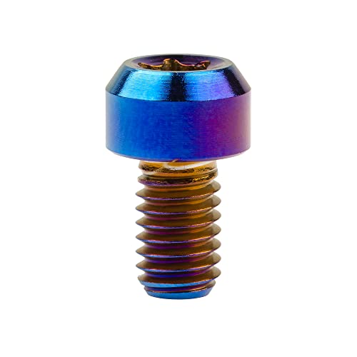 Image of Titanium Torx Square Head M6 x 10 15 20 25 30 35 40 45 50 60 65 70 80mm Screw Pack of 5 (Burn Blue, M6x10mm)