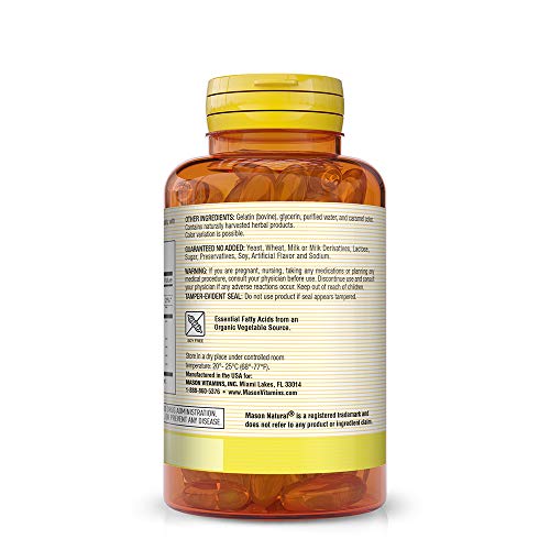 Mason Natural, Flax Seed Oil, 1000 Mg (Omega 3-6-9 Linaza), Softgels, 100 Count Bottle (Pack Of 3), Dietary Supplement With Omega Fatty Acids From Flax Seed, Supports Heart And Joint Health #TOP1