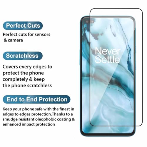 Image of POPIO Military-Grade Gorilla Tempered Glass For OnePlus Nord | 9H Hardness, Edge-to-Edge, Bubble-Free