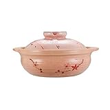MEMEM Runder Schmortopf mit Deckel, Keramik-Suppentopf, japanisch...