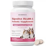 WOMRICH Dogs & Cats Probiotics for Diarrhea 250 Chewable Tablets, Helps Relieve Occasional Diarrhea in Cats and Dogs, Situational Diarrhea Relief with Kaolin, Contains Beneficial Probiotic Bacteria