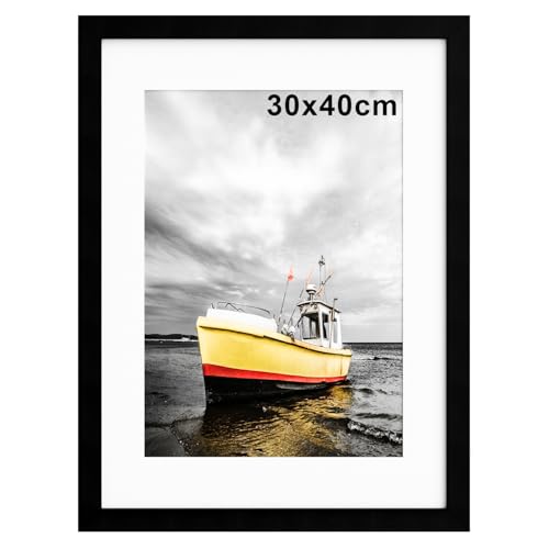 30x40cm Picture Frame 12x16 Photo Frame Black with Wooden Grain