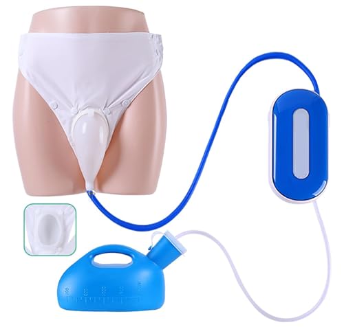 Colector de orina eléctrico, urinarios reutilizables for atrofia masculina de gran capacidad de 2000 ml, diseño de ajuste cómodo y portátil, sonda de inducción, absorbe instantáneamente la orina(First