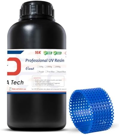 Siraya Tech Cast 3D Printer Castable Resin for Jewelry, Royal Blue, 1kg