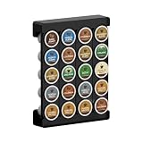 Wall Mounted Coffee Pod Holder for Keurig Pods, K Cup Holder Space Saving Wall Storage Rack for K-Cup, Coffee Pod Organizer for Small Space, Countertop Stand/Wall Mount/Drawer Insert, 20 Pods Capacity (Black)