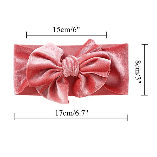 Globalsupplier Insowni 9 Pack Super Stretchy Velvet Bow Knotted Headbands Turban Headwraps Hair Accessories For Baby Girls Toddlers Infants Kids #TOP5
