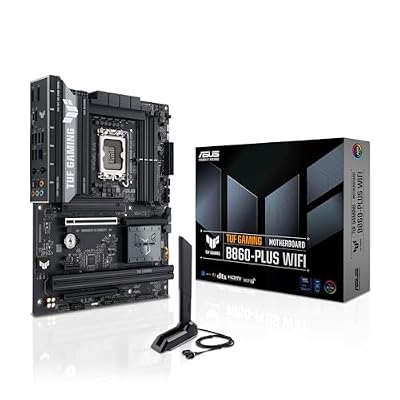 ASUS TUF Gaming B860-PLUS WiFi B860 LGA 1851 ATX Motherboard, Intel® Core™ Ultra Series 2 Ready, Advanced AI PC-Ready, 12+1+2+1 Stages, DDR5,PCIe 5.0, 3X M.2, Wi-Fi 7, 2.5Gb LAN, USB 20Gbps Type-C®