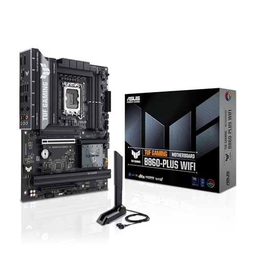 ASUS TUF Gaming B860-PLUS WiFi B860 LGA 1851 ATX Motherboard, Intel® Core™ Ultra Series 2 Ready, Advanced AI PC-Ready, 12+1+2+1 Stages, DDR5,PCIe 5.0, 3X M.2, Wi-Fi 7, 2.5Gb LAN, USB 20Gbps Type-C® by ASUS - Used condition - US$169.00