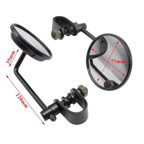 Espejo retrovisor de moto universal con abrazadera para manillar redondo 5