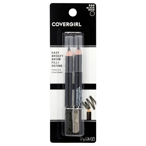 Sourcils clairsemés Crayon sourcils CoverGirl Easy Breezy Brow Set 500 Black comblement net