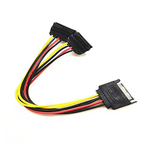 Cable Divisor de Energía SATA 15Pin de 1 a 2 para Disco Duro